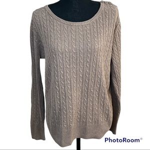 Sonoma Brown Ribbed Sweater